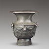 Bronze <em>Zun</em> (wine vessel) with Dragon and Tiger Design