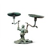 Bronze Lamp with Standing Figure and Ladle