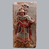 Painted Stone Relief with Warrior