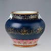 Porcelain <em>Zun</em> (vessel) with Swallows and Gold-painted Design