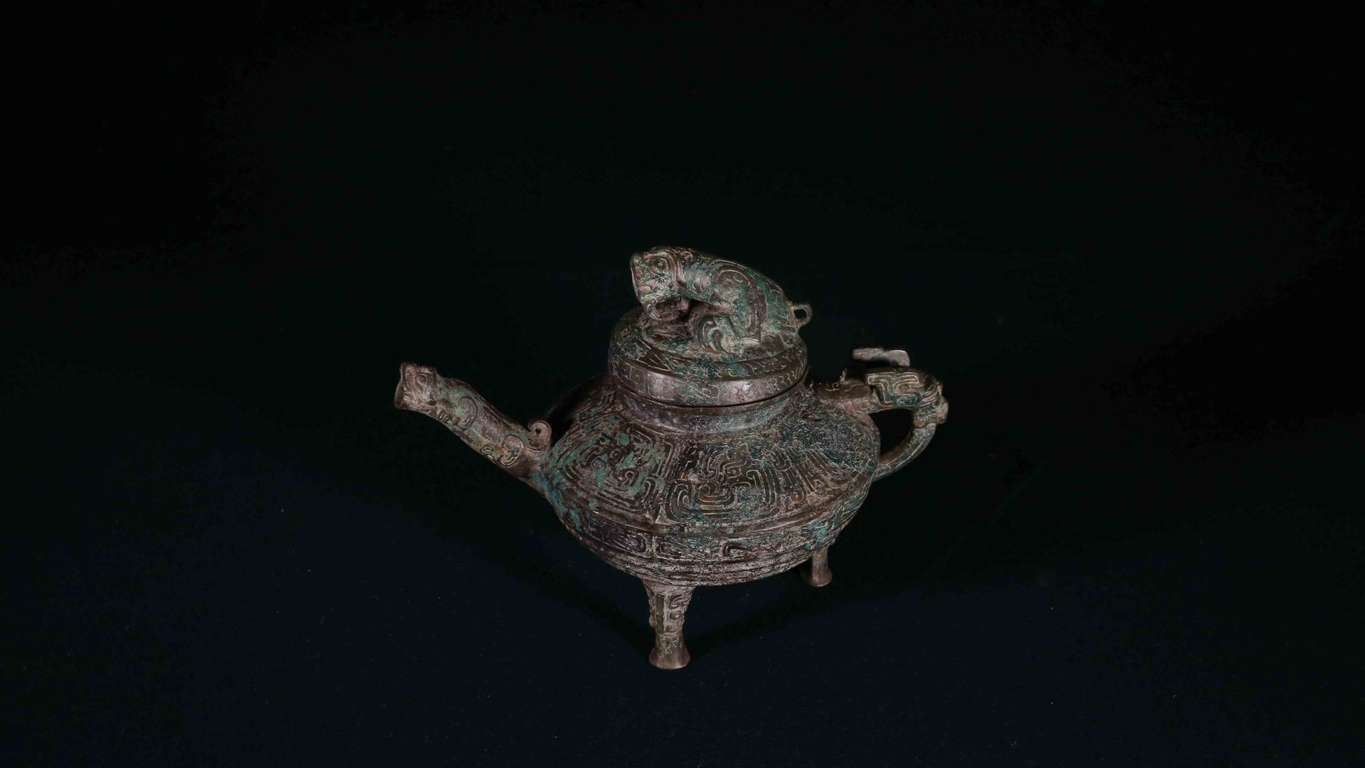 （珍）　中国青銅器　虎鎛（こはく）　　　　　　　銅鐸　西周前期ＢＣＥ11ー10ｃ 珍） 中国青銅器 虎鎛（こはく） 銅鐸 西周前期BCE11ー10c